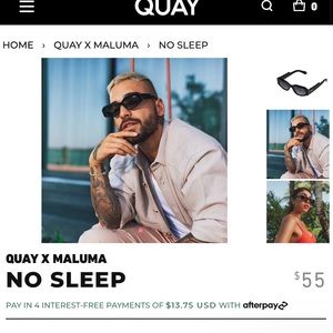 NWT QUAY x Maluma No Sleep Sunglasses
